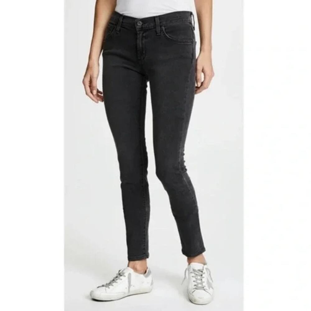 NWT James Jeans Tina Dragone Slicked Super Skinny Jeans Stretch Womens Size 28
